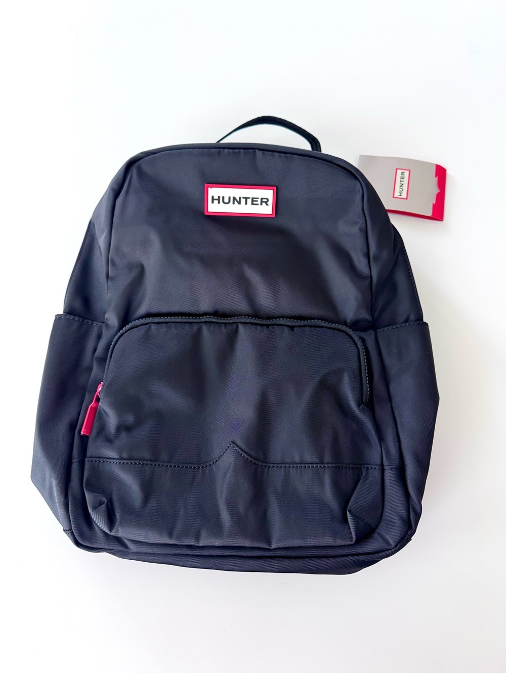 Hunter Wander Black Backpack with Red Accents, Water Resistant, Laptop Pocket
